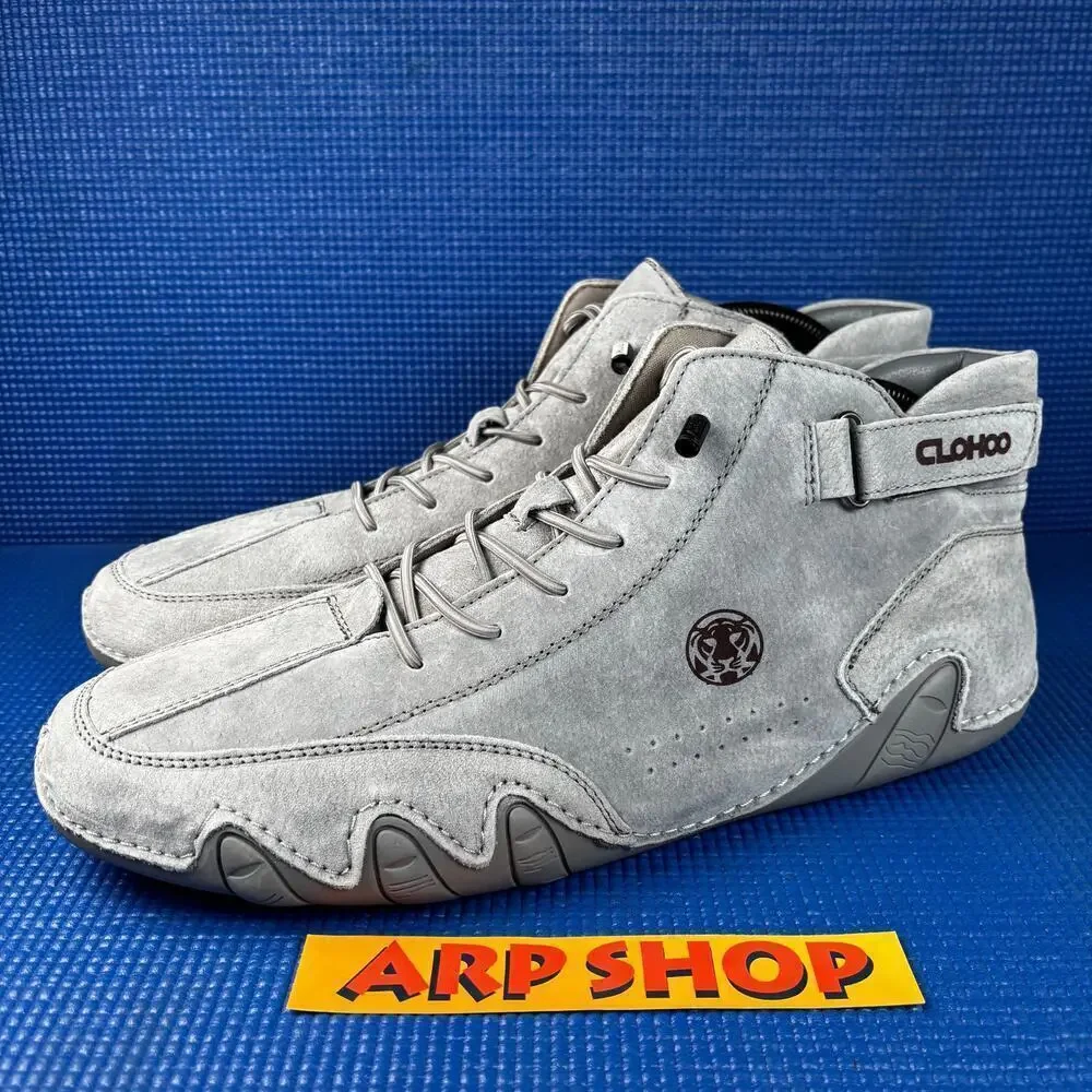 🔴 CLOHOO HIGH TOP Men`s Size 13 Grey Athletic Casual Shoes 1728